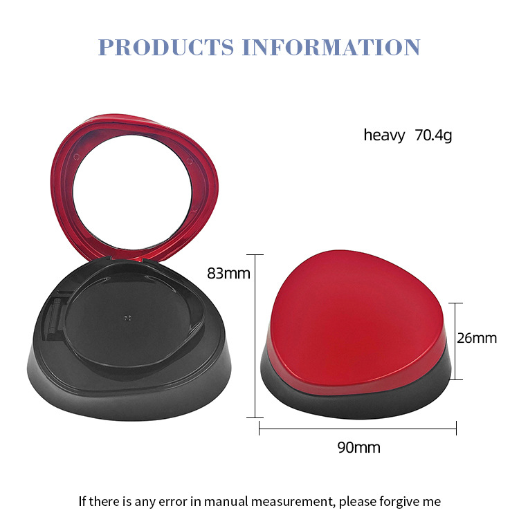 Triangular air cushion box packaging material BB cream liquid foundation box with mirror cosmetic packaging material customization