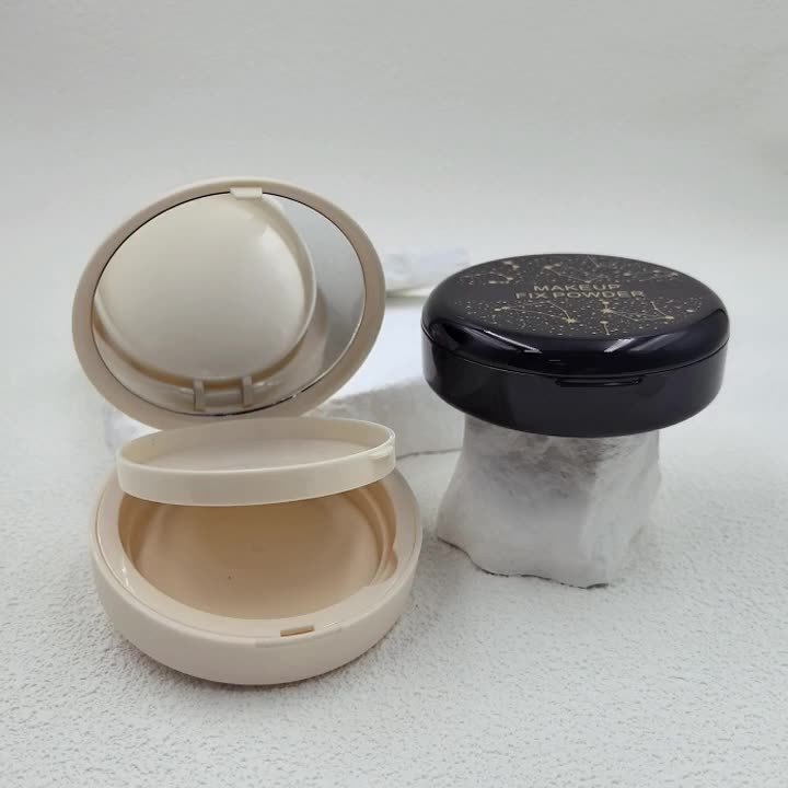 High-end round air cushion box powder box packaging material with mirror contour highlight disc clip-on liquid foundation BB cream box