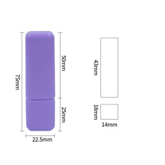 Frosted square lipstick tube container lip balm tube empty tube lip glaze tube cosmetic packaging material