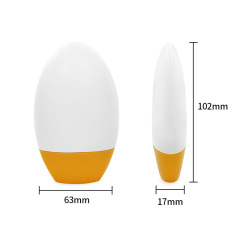 Yellow cover egg-shaped 50ml sunscreen lotion bottle isolation cream packaging sunscreen bottle sunscreen