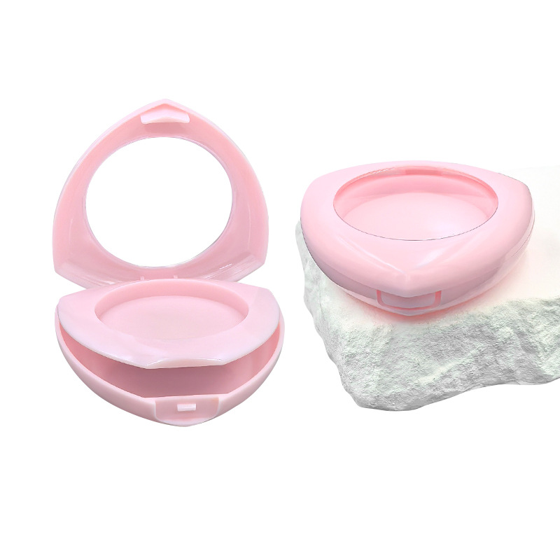 Double layer powder box triangular with skylight blush eye shadow box highlight contour concealer packaging container custom made