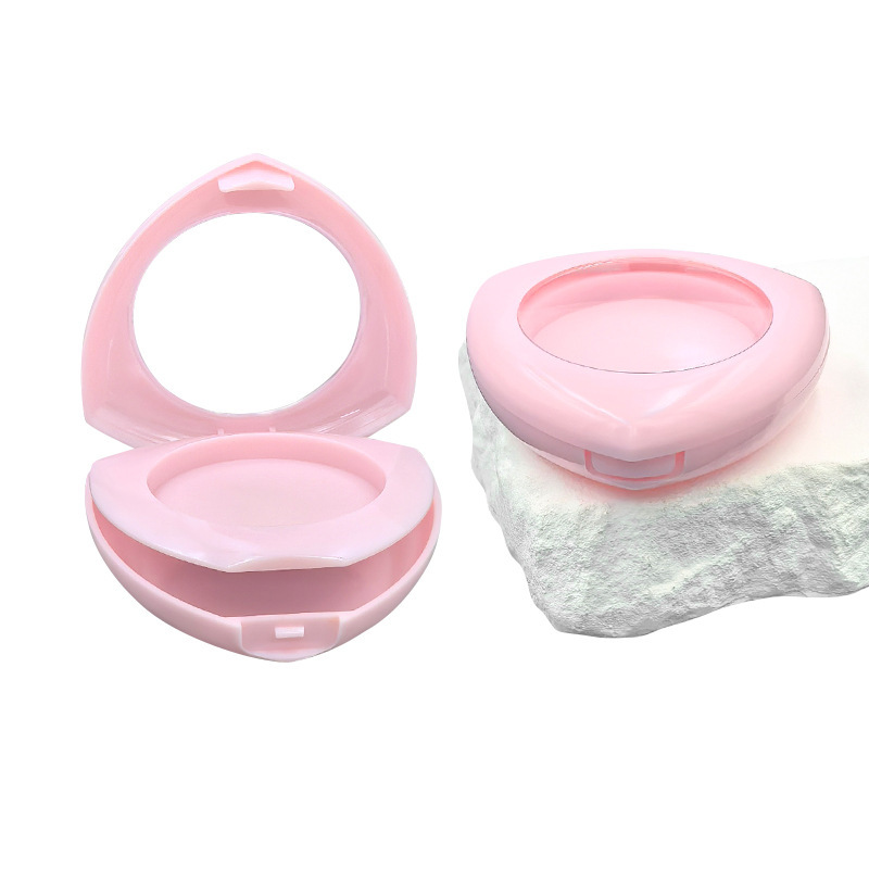 Double layer powder box triangular with skylight blush eye shadow box highlight contour concealer packaging container custom made