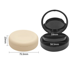 High-end round air cushion box powder box packaging material with mirror contour highlight disc clip-on liquid foundation BB cream box