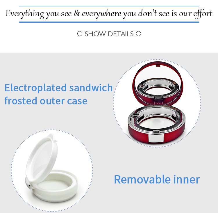 Diamond feather air cushion box lace air cushion bb box empty box frosted liquid foundation plastic bottle custom air cushion box