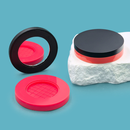Round multi-layer stackable magnetic buckle high-gloss blush palette eyeshadow box powder box makeup packaging material