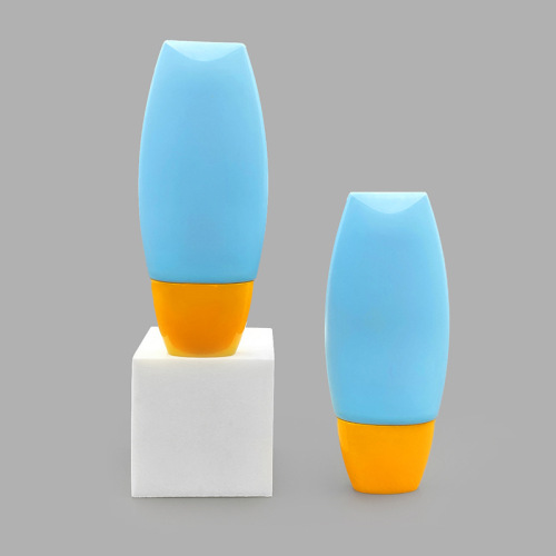 Small yellow cap hand cream bottle sunscreen bottle 4ml sunscreen bottle isolation cream bottle inverted plastic bottle cosmetic packaging material