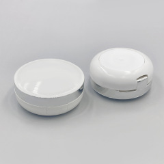 Round curved white silver edge air cushion packaging empty box BB cream packaging box sunscreen packaging