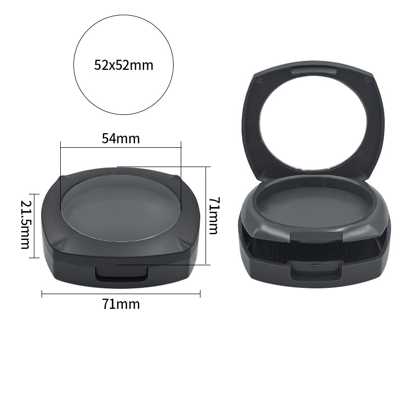 Customized love-shaped flip-top powder box highlight concealer packaging plastic empty box cosmetics packaging