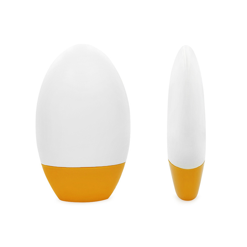Yellow cover egg-shaped 50ml sunscreen lotion bottle isolation cream packaging sunscreen bottle sunscreen