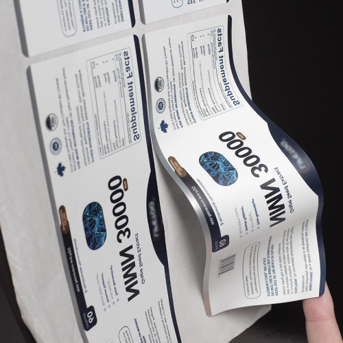 Health care product label PVC sticker custom/made on demand PVC self-adhesive label sticker source manufacturer