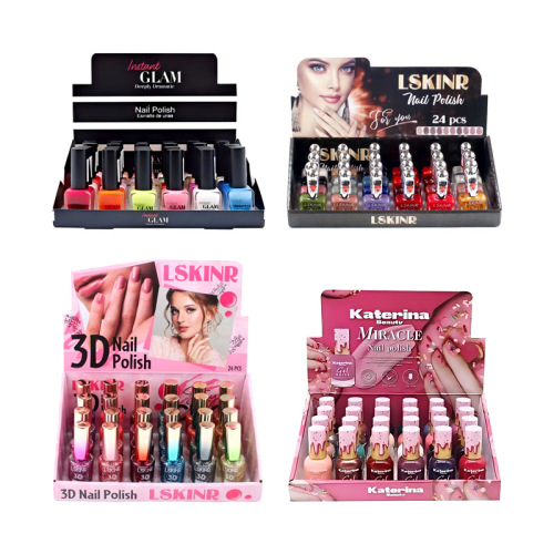 Custom nail polish countertop PDQ paper display box supermarket promotional display box shelf carton pdq paper display box