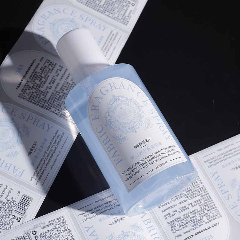 Skin care product label PVC label color printing factory shower gel essential oil bottle sticker daily chemical cleaning label