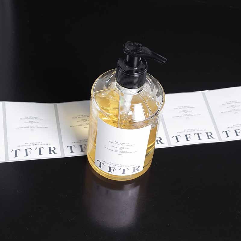 Daily chemical cleaning stickers Shampoo and shower gel label printing logo advertising stickers color printing