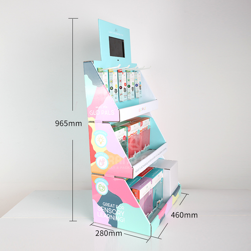 Customized paper office supplies paper display box white cardboard assembly folding printing