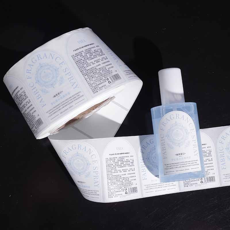 Skin care product label PVC label color printing factory shower gel essential oil bottle sticker daily chemical cleaning label