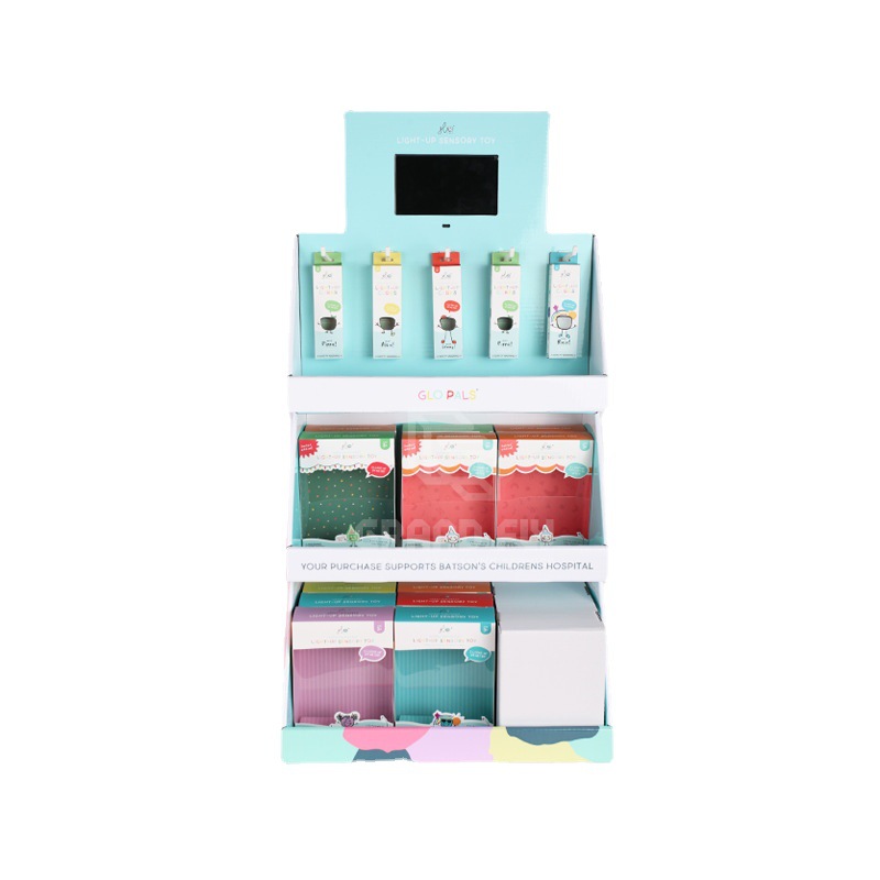 Customized paper office supplies paper display box white cardboard assembly folding printing