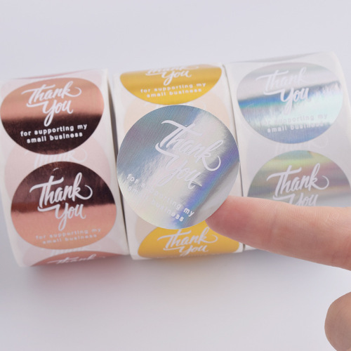 Custom roll self-adhesive label PVC self-adhesive hot stamping sticker frosted transfer sticker bottle sticker self-adhesive label