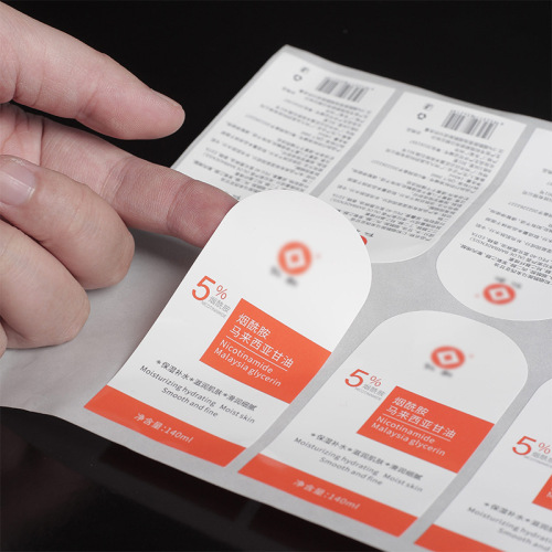 Skin care beauty label cosmetic label sticker printing advertising sticker color on-demand printing