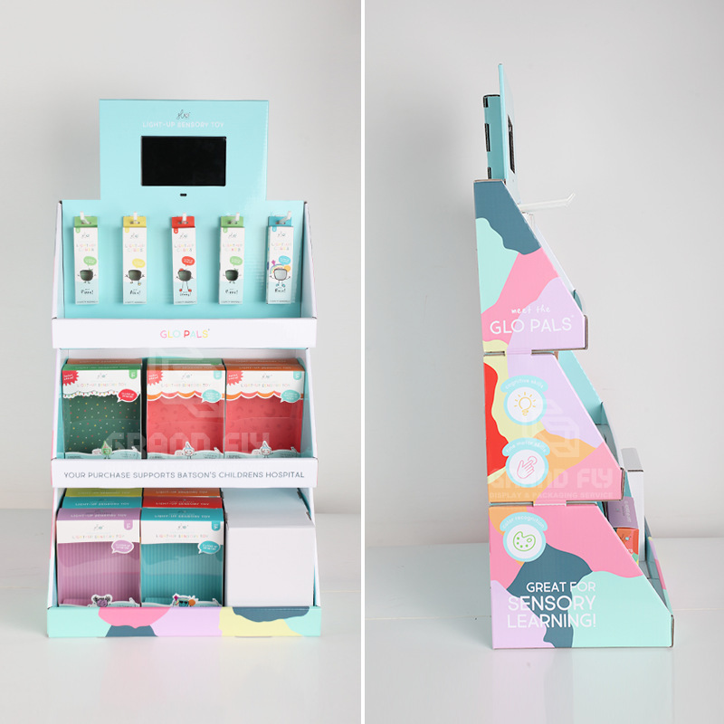 Customized paper office supplies paper display box white cardboard assembly folding printing