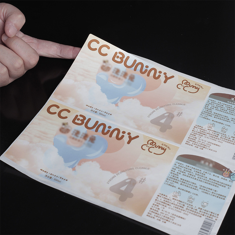 Daily chemical cleaning stickers Shampoo and shower gel label printing logo advertising stickers color printing