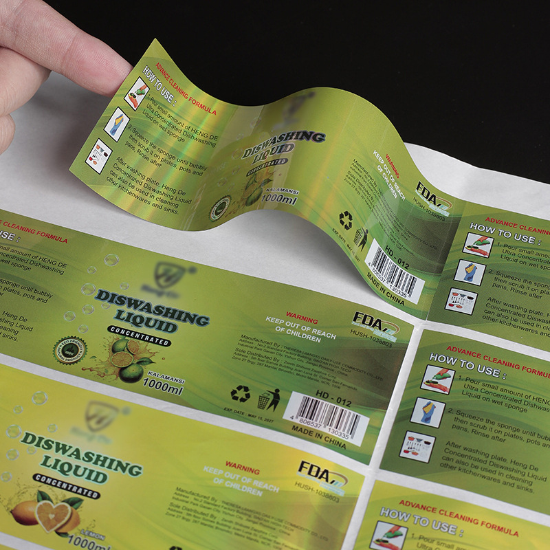 Food label snack sticker daily chemical label sticker adhesive roll label advertising sticker pvc adhesive