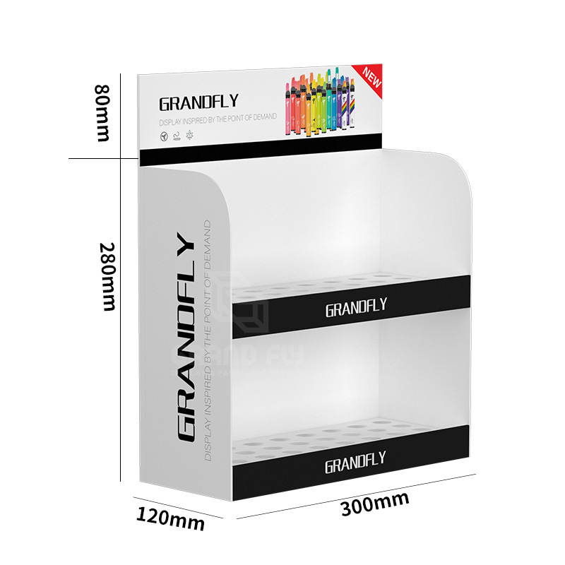 Corrugated paper display box PDQ paper display stand supermarket promotional countertop smoking paper display box