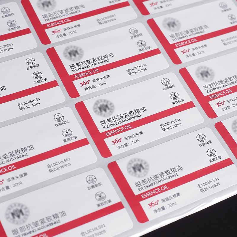 PVC label stickers custom logo transparent PVC waterproof stickers label stickers manufacturers printing wholesale