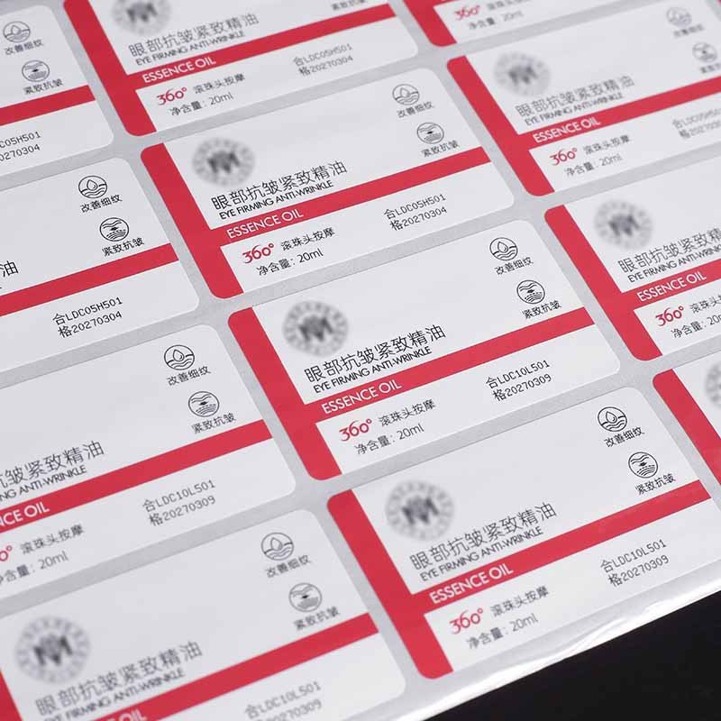 PVC label stickers custom logo transparent PVC waterproof stickers label stickers manufacturers printing wholesale