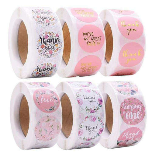 Manufacturers wholesale self-adhesive labels PVC copper paperboard takeaway sealing stickers hot stamping advertising logo trademark stickers