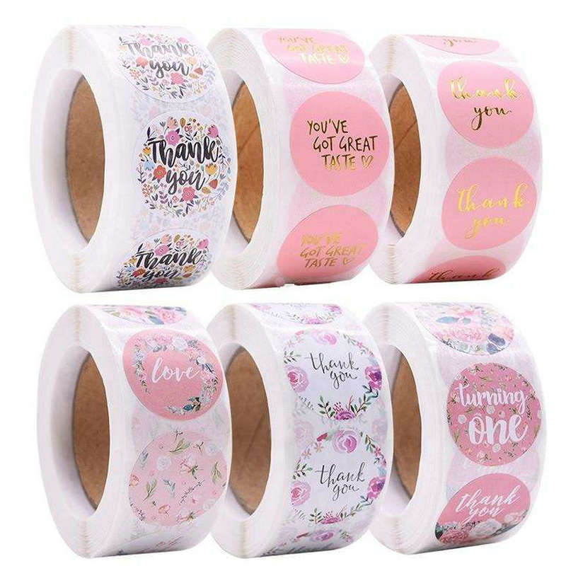 Manufacturers wholesale self-adhesive labels PVC copper paperboard takeaway sealing stickers hot stamping advertising logo trademark stickers