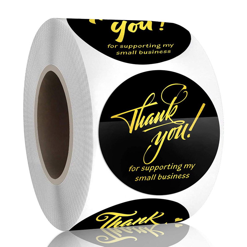 Customized stickers Thank you round square sealing stickers Baking packaging bag biscuit bag stickers