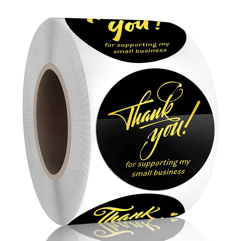 Customized stickers Thank you round square sealing stickers Baking packaging bag biscuit bag stickers