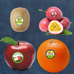 Small batch fruit food self-adhesive label stickers customized PVC round cake fresh vegetable sealing stickers