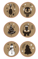 Amazon Christmas stickers holiday decoration stickers gift gift packaging bag takeaway seal label