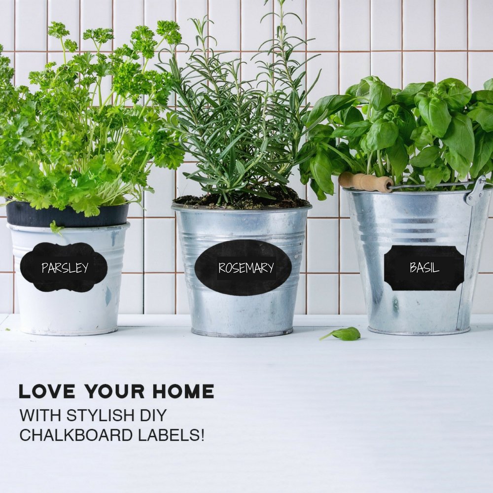 Custom high quality blackboard labels hand-writable erasable waterproof reusable watercolor chalk stickers lace jars