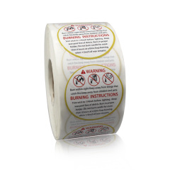Candle warning stickers labels sticky jars and containers mixture warning disclaimer stickers amazon ready stock