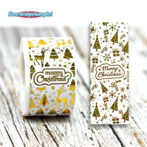 Self-adhesive label colorful transparent PVC laser anti-counterfeiting sealing sticker printing logo takeaway product sticker