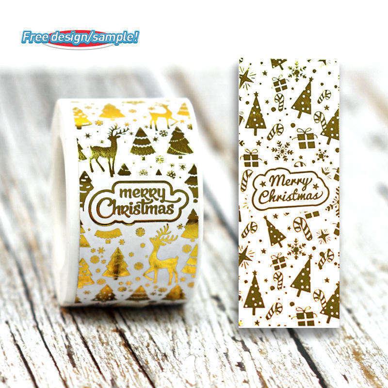 Self-adhesive label colorful transparent PVC laser anti-counterfeiting sealing sticker printing logo takeaway product sticker