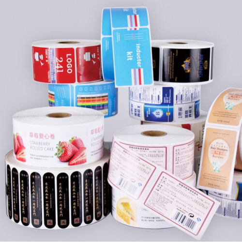 Custom roll self-adhesive label stickers Transparent PVC stickers Hot stamping wine label bottle label food label roll label