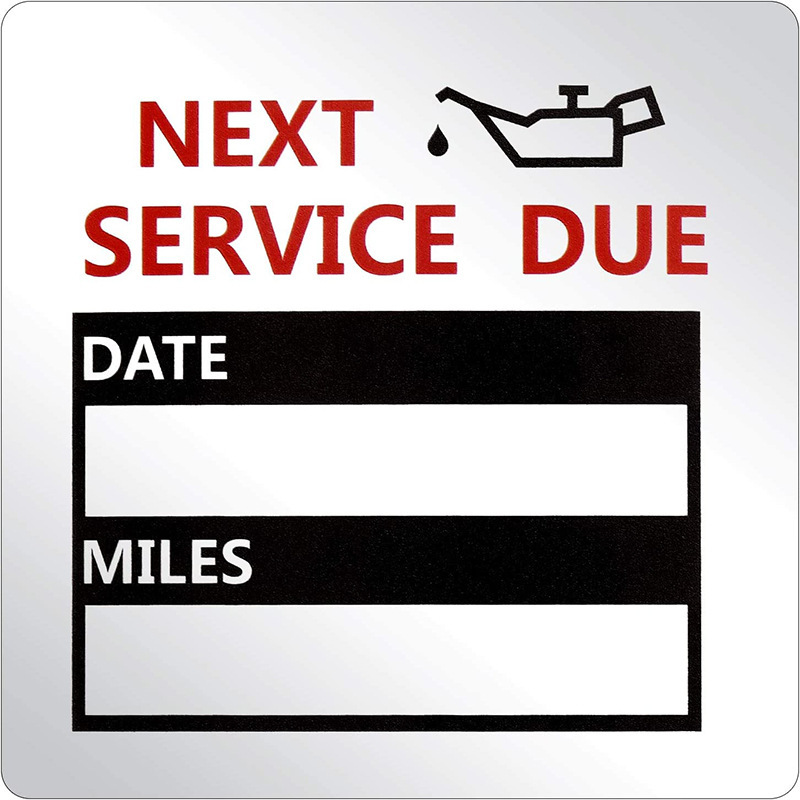 Roll transparent oil change time car maintenance service due reminder sticker waterproof sticker self-adhesive label