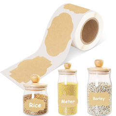 Handwritten erasable stickers custom waterproof reusable watercolor chalk stickers lace jar stickers