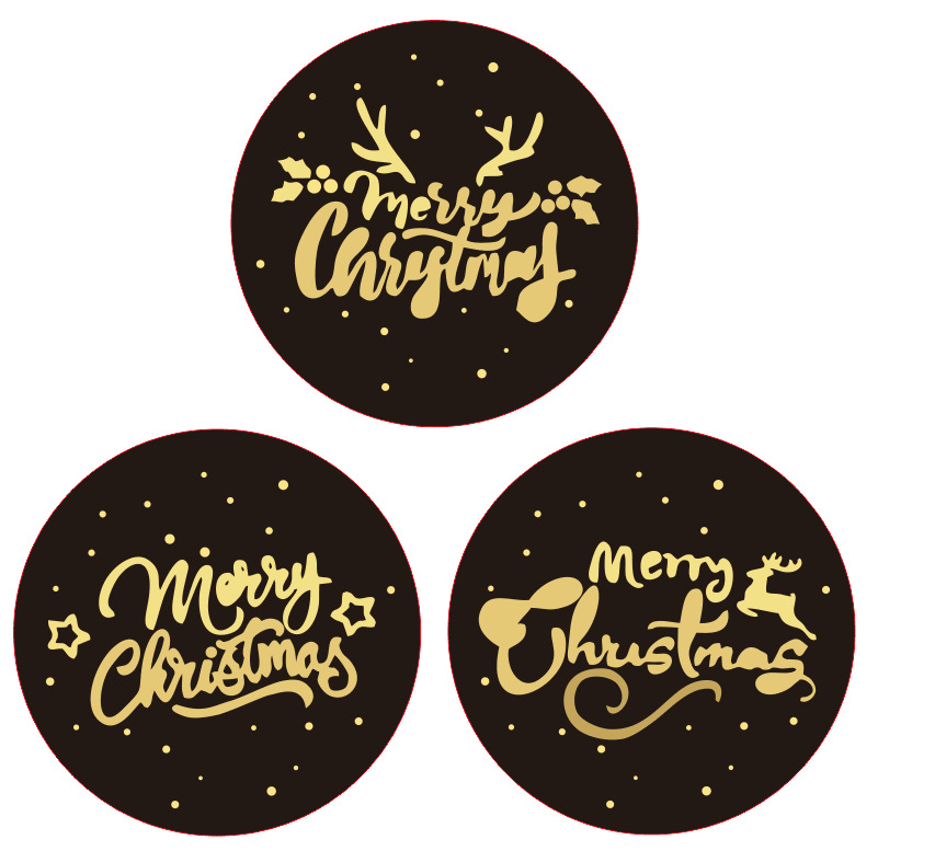 Amazon Christmas stickers holiday decoration stickers gift gift packaging bag takeaway seal label