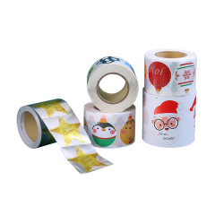 Roll Christmas Sticker Holiday Decoration Gift Baking Merry Christmas Sticker Label