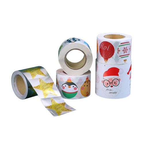 Roll Christmas Sticker Holiday Decoration Gift Baking Merry Christmas Sticker Label