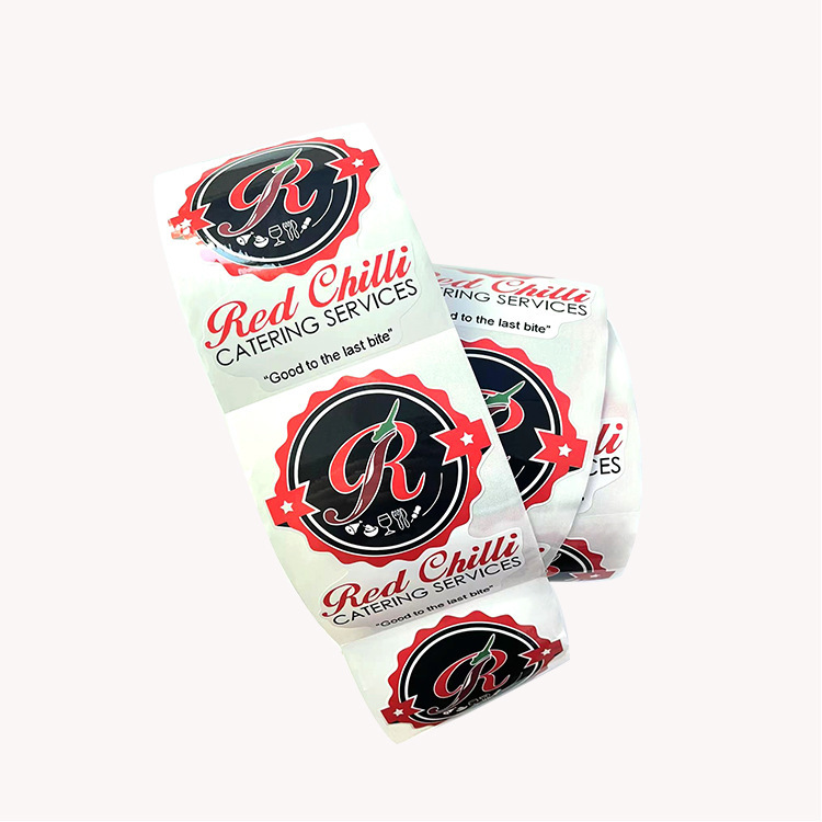 Customized factory direct sales round adhesive roll stickers logo stickers transparent PVC printing color labels