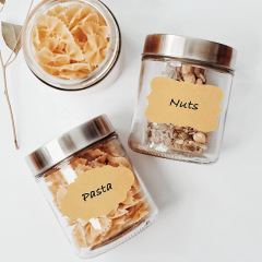 Printable and handwritten blank kraft paper stickers Bottle jar special-shaped brown waterproof stickers