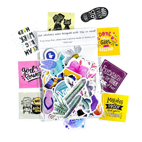 Cartoon stickers custom stickers special-shaped full-cut bagged self-adhesive labels PVC small batch stickers