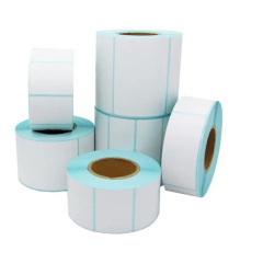 Coated paper self-adhesive label printing paper customization Multi-specification white barcode sticker thermal paper factory direct supply
