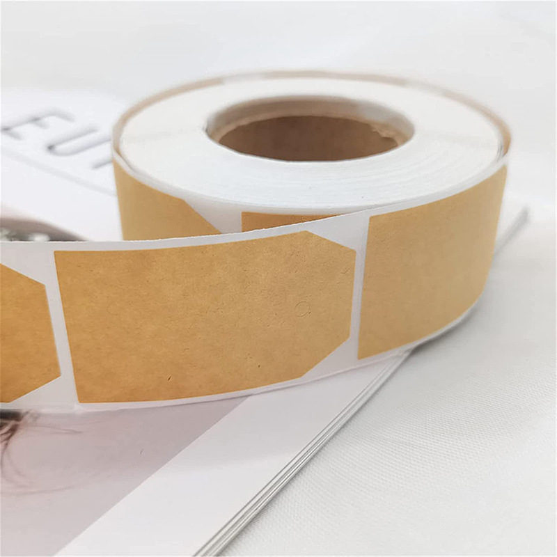 Printable and handwritten blank kraft paper stickers Bottle jar special-shaped brown waterproof stickers
