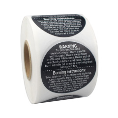 Candle warning stickers labels sticky jars and containers mixture warning disclaimer stickers amazon ready stock